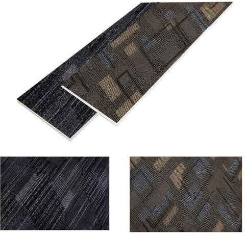 NoblesBox Klick Hart Vinylboden SPC, Teppichmuster, Wasserfest & Rutschfest, 4 mm + 1 mm Trittschalldämmung, Für Fußbodenheizung, Klicksystem, PVC-frei (Milano, Box 2,25 m²)