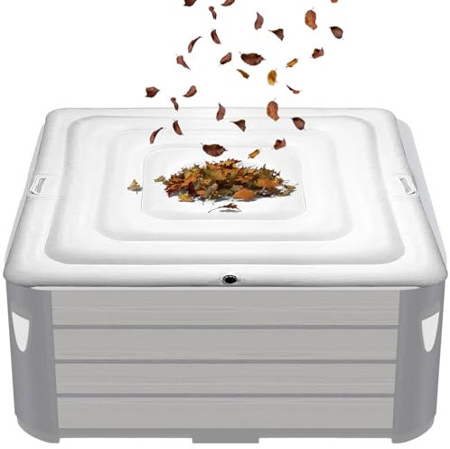 Couverture De Spa Gonflable Ronde, Couvre-Spa Étanche avec Protection Intégrale, Couvercle Pliable Anti-UV Et Anti-Poussière pour Bain D'Extérieur/Intérieur en Hiver, Protection & Conservation