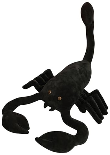 AQCQDQ Kuscheltier Skorpion Plüschtier, Plüsch Skorpion-Puppe, Simuliertes Schwarzer Skorpion Plüsch Spielzeug, Halloween Dekoration, Geschenk für Kinder (45 cm)