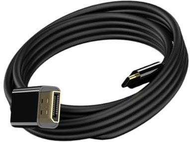 SMASOLO Type-c to Displayport Adapter Cable Black with Nickel-plated Connectors for Tv Monitor Stb Adapter Triple Shielded Copper Conductor Cord