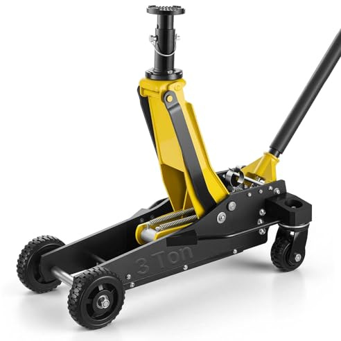 VEVOR Off Road Floor Jack, 3 Ton Aluminum & Steel Racing Low Profile Floor Jack with Dual Pistons Quick Lift Pump & Extension Post, Hydraulic Trolley Car Lift Jacks for Motorcycles, ATVs, SUV Pickup
