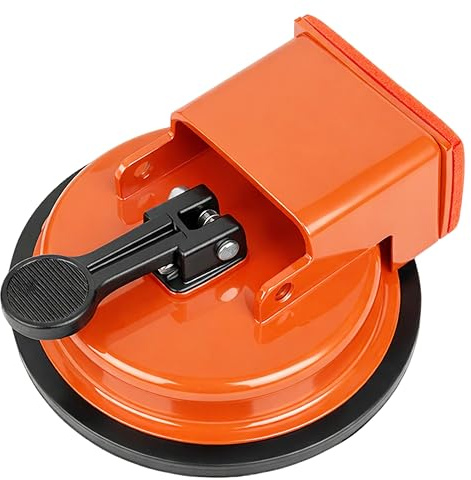 Laminat Saugnapf Saugheber Fliesen Laminatboden, Verstellbarer Laminat Werkzeug mit Puffer, Hochleistungs Saugnapf Fugenwerkzeug für Holzboden Vinylboden, Fliesen Saugheber Reparaturset,orange Farbe