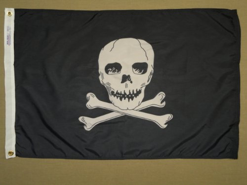 Annin Flagmakers Jolly Roger Flagge mit nylongefärbtem Design, 6 x 90 cm (Modell 379370)