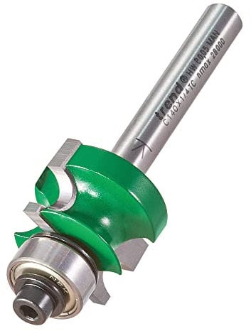 Trend CraftPro Corner Bead Router Cutter, 1/4 Inch Shank, 22.3mm Cut Diameter & 14mm Cut Length, 3.2mm Radius, Tungsten Carbide Tipped, C140X1/4TC