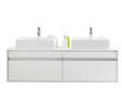 Duravit Waschtischunterschrank Ketho 550x140x426mm 2 Auszüge, für 2 ASB, weiß matt, KT6697B1818