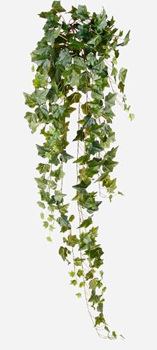 artplants.de Deko Efeubusch Ranke, grün, 730 Blätter, 120cm - Efeu Kunststoff - Künstliche Pflanzen