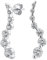 Klassische Bräutigam Zig Zag Liebe Ist Eine Reise Abgestufte Größe Runden Solitär Zirkonia CZ Tropfenohrstecker Ohrringe Für Frauen .925 Sterlingsilber