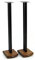 MOSECO 10 Black and Dark Bamboo Speaker Stands
