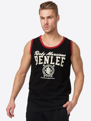 BENLEE Rocky Marciano Herren Men Jersey Singlet Pittsfield, Schwarz, M, 190108