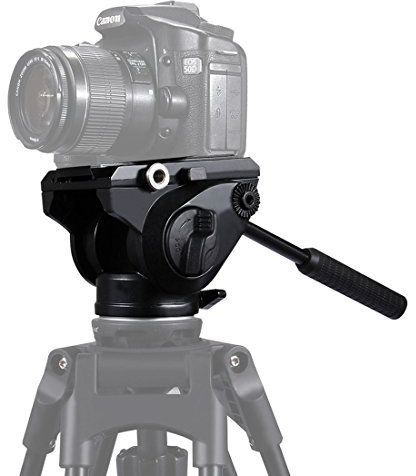 PULUZ profesional Universal Heavy Duty trípode acción arrastre Fluid Head con 75 mm adaptador de trípode bola Soporte de cuenco convertir + placa de deslizamiento para cámaras de vídeo réflex digital