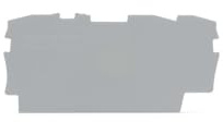 Wago End Plate and Intermediate Plate 2002-1391 for TOBJOB S Grey