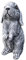 Steinfigur Hase Kaninchen Widder Balduin, Frost- und wetterfest bis -30°C, massiver Steinguss