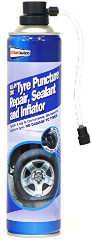 Streetwize - Tyre Sealer and Inflator - Puncture Repair - 650ml - Ideal For: Cars, Vans and 4x4's