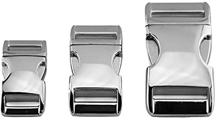 ALU-MAX 1x Klickverschluss, Aluminium, Silber glänzend, Größe: 16 mm (5/8), Steckschnalle