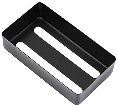 Bnineteenteam Gitarren Pickup Cover Messing Humbucker Cover Two Slot für Pickup der E-Gitarre(Schwarz) Musikinstrumentenzubehör