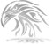 Erreinge Aufkleber prespaced 12Cm Silver - Eagle-Tribal Left - Vinyl-Aufkleber Aufkleber Aufkleber Mural Laptop Auto Moto Helm Camper