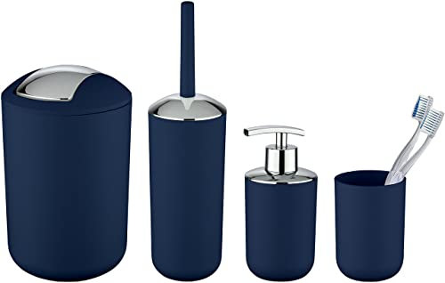 Bad-Accessoire-Set Brasil Dunkelblau 4-teilig
