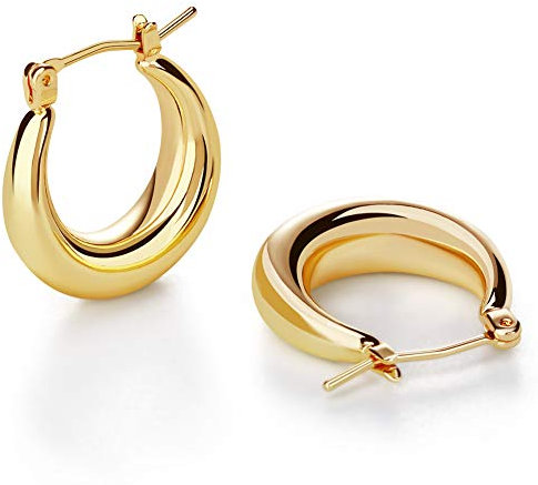 LILIE&WHITE Ohrringe Damen-Creolen – Zeitlos vergoldete Ohrringe, elegantes Design, hautfreundlich und nickelfrei, ideal für Alltag und besondere Anlässe