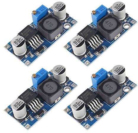 ATNSINC LM2596 DC-DC Abwärtswandler, verstellbarer Step-Down-Spannungsregler, 3–40 V auf 1,5–35 V, hocheffizientes Netzteil, Spannungsreduzierer, Transformator-Modul, 4 Stück