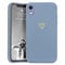 Wirvyuer Compatible with iPhone Xr Phone Cases for Girls Women Silky Soft Protective Shockproof Silicone Cases with Cute Gold Heart Pattern Design Blue Cover