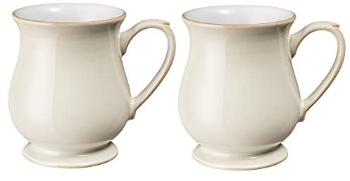 Denby Linen Craftsman Mug Set of 2, Cream, Large