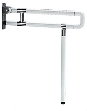 SHZICMY Bad Stützklappgriff Wandstützgriff Edelstahl WC Toiletten Klappgriff Aufstehhilfe Stützgriff Haltegriff Stütz-Haltegriff Wandmontage bis 150Kg (60cm, Weiß)