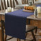 Tischläufer Frühling Modern, Tischläufer Abwaschbar, Tischläufer Leinenoptik, Tischläufer Wasserabweisend, Tischläufer für Esszimmer Party Urlaub Dekoration (Navy Blau, 40 x 180 cm)