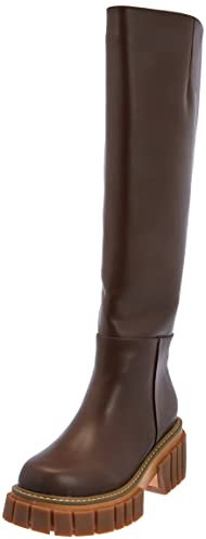 L37 HANDMADE SHOES Fighter New, Stivali Alti al Ginocchio Donna, Marrone, 39 EU