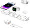 BOCLOUD 3 in 1 Magnetische Kabellose Ladestation, Mag-Safe ladegerät [Faltbar & Tragbar & Buntes Licht] Wireless Charging Ladepad für iPhone 14/13/12/11/XR/8 Serie,Samsung S22/21/20, iWatch, AirPods