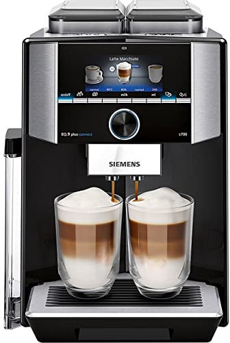 Siemens TI9573X9GB EQ.9 plus connect Bean to Cup Coffee Machine 1500 Watt Black