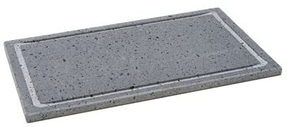 BISTECCHIERA_LAVA GRILL_ Natürlicher Lavastein des Ätna Antihaftbeschichtung für Backofen und Becken (Licht 40 x 25 x 1,5 cm)