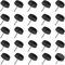 AERZETIX - C65823 - Lot de 25 Patins glisseurs pour Pieds de Chaise à clouer Ronds Ø15 mm en Plastique - Couleur Noir - Meuble Table Armoire Commode Placard lit Accessoire Protection Sol canapé