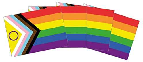 Inter-Pride Progress Sticker Paket (30, 50 oder 100 Stück) 7,4cm x 5,2cm Aufkleber