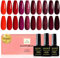 YSUVIN UV Nagellack Rot, 10 Farben Rot Dunkelrot Glitzer Gel Nagellack Soak-Off UV Gellack für Anfänger DIY Nail Art Maniküre Salon, 8ML