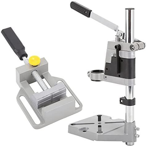 Trintion Aluminum Alloy Electric Drill Stand Set - Adjustable Bench Drill Bit Holder for Precise and Stable Auxiliary Drilling
