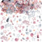 RUNEAY Confettis Anniversaire 1000 Pièces - Paillettes HAPPY BIRTHDAY pour Table, Fête et Baby Shower (Rose)