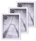 lincoolart Bilderrahmen A4 Weiss Holz Fotorahmen,MDF DIN A4 Rahmen mit leinebruchsicheres Acrylglas, 3er Set