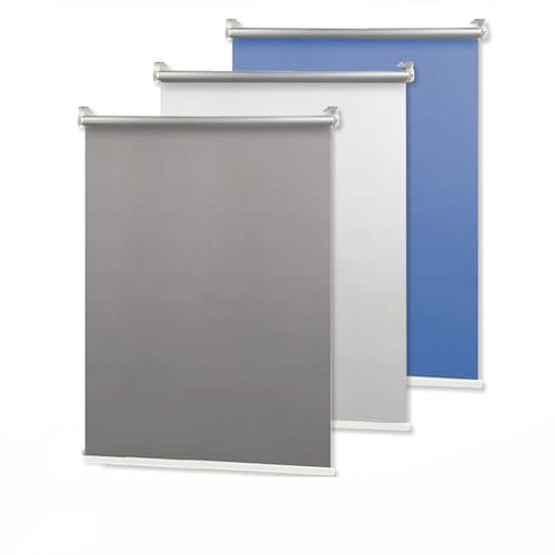 Miaogoo Home Office Roller Blinds, Custom Size, Thermal Waterproof Window Privacy Blind Interior/Exterior Mounting Window Door Roller Curtains, Easy Fit (Custom Size,Light Gray)