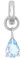 Amor Charm 925 Sterling Silber Damen Charms, mit Zirkonia synth., 1,7 cm, Blau, Kommt in Schmuck Geschenk Box, 2038532
