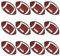 mortd 12Pcs Rugby Silicone Focal Beads Bulk, Sports Silicone Beads American Football Focal Beads for Beadable Pen Keychain Making, DIY Pen Beads Making Focal Beads for Boys Party Supplies Gifts
