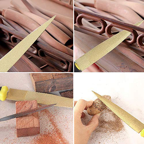 Lima D'oro, Strumento per la Lavorazione del Legno Strumento per Modelli di Scultura Artigianale Fai-da-te per Intaglio e Lucidatura del Legno con (Lima d'oro da 8 pollici +