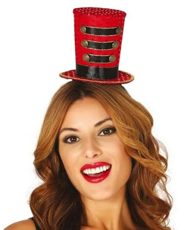 CREATIV DISCOUNT NEU Hut Mini-Zylinder, Roter Zirkus