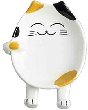 Range-Couverts Chat cuillère reste en céramique mignon porte-cuillère reste pour cuisinière chat accessoires de cuisine porte-cuisinière ustensile cuillère reste pour comptoir de (B, One Size)