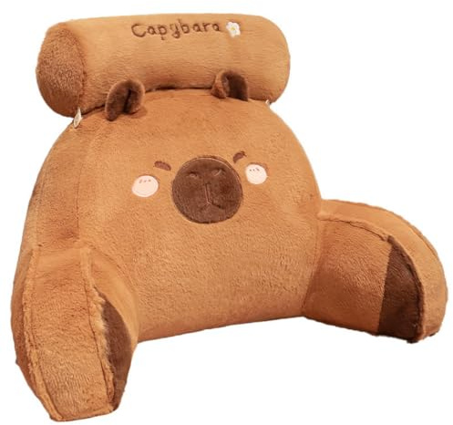 GDJGNUDK Großes Keilkissen, Lendenwirbelstütze, Dreieckig, Lese-Rückenlehne, Abnehmbar, Waschbar, Kopfteil für Bett und Sofa Rückenkissen Keilkissen(Brown,50 * 70cm)
