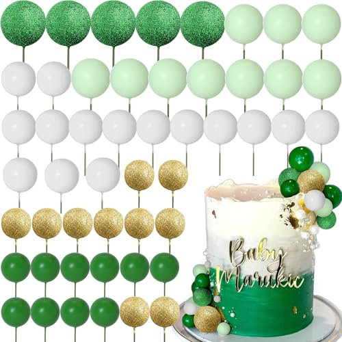 Roaring Good Time Grun Ball Kuchen Topper Gold Ballons für Kuchen Dekoration Zubehör Bälle Kuchen Dekorationen für Geburtstag Brautdusche Hochzeit BabyDusche