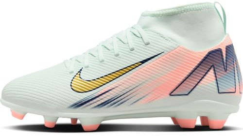 Nike Jr. Superfly 10 Club Mercurial Dream Speed MG High-Top-fußballschuh (Ältere Kinder), Zapatillas de fútbol, Barely Green Mtlc Gold Coin, 38.5 EU