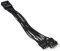 NOUVARis Cable de extensión de audio HD de 9 , 1 hembra a 2 machos, cable divisor en Y negro para PC DIY 10 cm