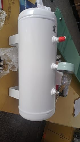 Air Compressor Reservoir Tank Spare Air Compressor Tank, Portable Auxiliary Air Tanks with Fittings, White Multiport Emergency Gas Storage Vessel, 20 10 5 L Large Small Pressure Tanks(10 L/2.6 Gal)