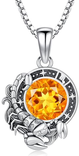 SLIACETE Halskette mit Sternzeichen, himmlische Konstellation, Horoskop, Astrologie, Sternzeichen-Anhänger, Halskette, Geschenk für Frauen