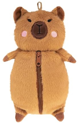 Capybara Pencil Case - 90G Plush Plash Capybara Pencil Case | Penybara Schreibwarendiener | Push Bleistift Push | Organizer zur Aufbewahrung von Make-up-Tüten mit großer Kapazität für